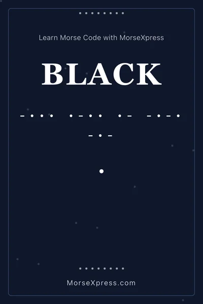 Black Morse Code Share Card - Learn with MorseXpress