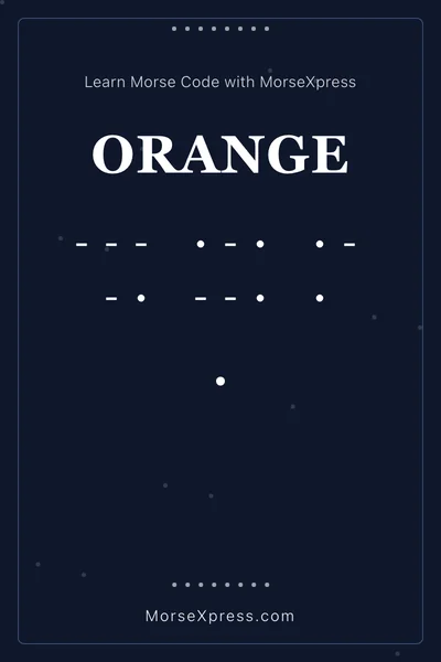 Orange Morse Code Share Card - Learn with MorseXpress