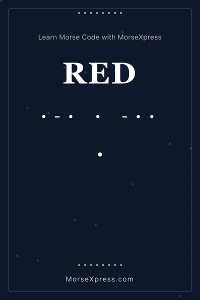 Red Morse Code Share Card - Learn with MorseXpress