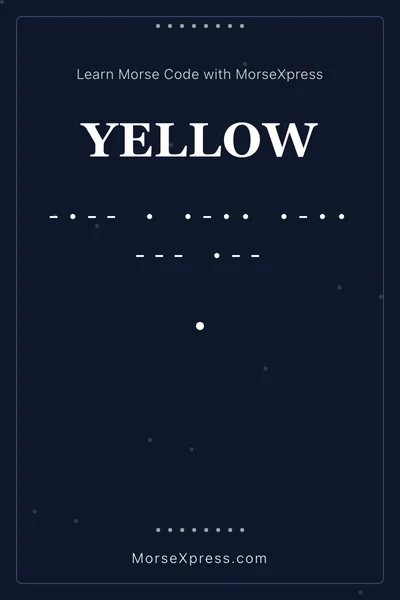 Yellow Morse Code Share Card - Learn with MorseXpress