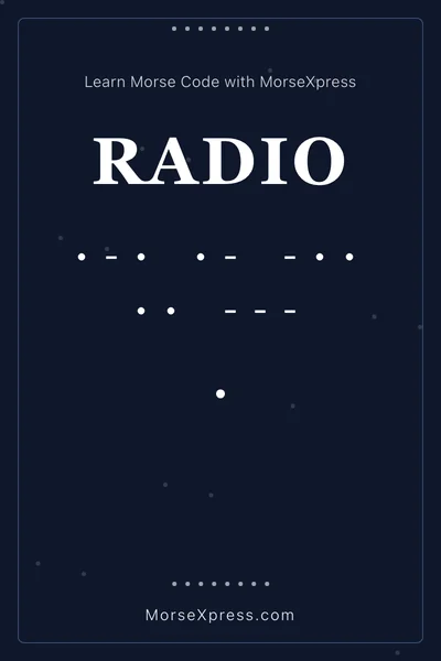 Radio Morse Code Share Card - Learn with MorseXpress
