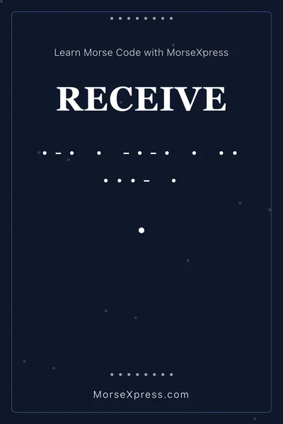 Receive Morse Code Share Card - Learn with MorseXpress