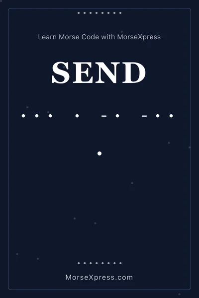 Send Morse Code Share Card - Learn with MorseXpress