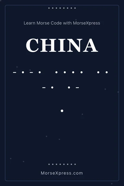 China Morse Code Share Card - Learn with MorseXpress