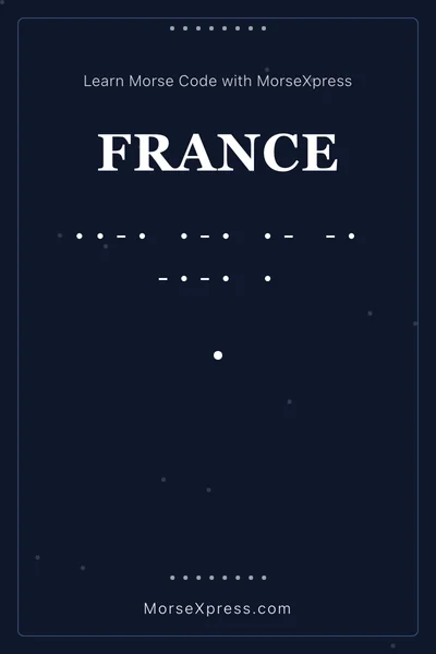 France Morse Code Share Card - Learn with MorseXpress