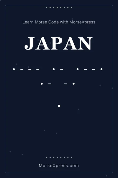 Japan Morse Code Share Card - Learn with MorseXpress