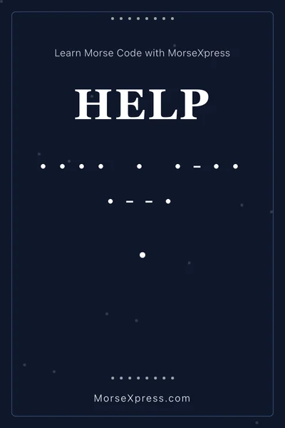 Help Morse Code Share Card - Learn with MorseXpress