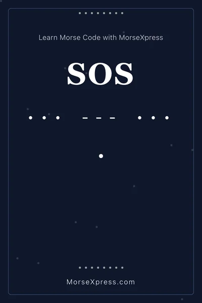 Sos Morse Code Share Card - Learn with MorseXpress