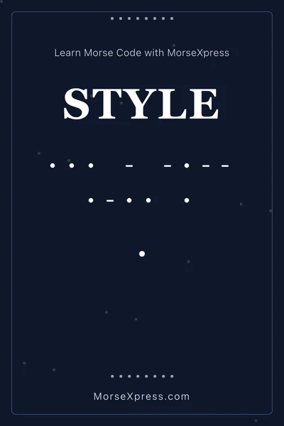Style Morse Code Share Card - Learn with MorseXpress