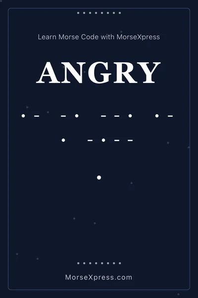 Angry Morse Code Share Card - Learn with MorseXpress