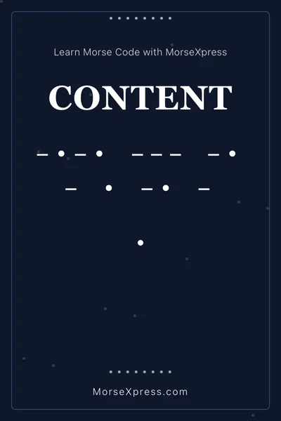 Content Morse Code Share Card - Learn with MorseXpress