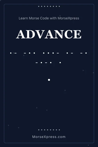 Advance Morse Code Share Card - Learn with MorseXpress