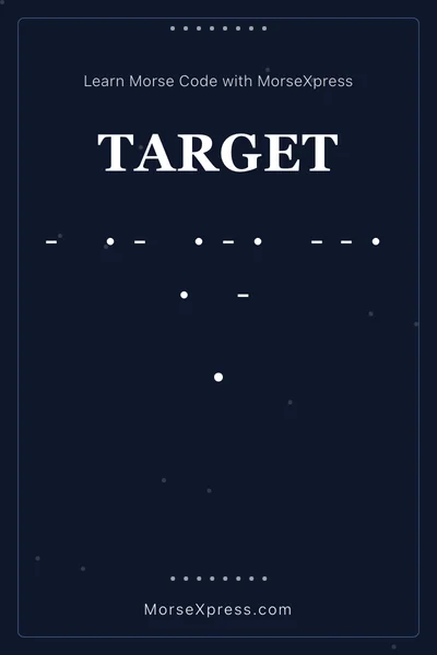 Target Morse Code Share Card - Learn with MorseXpress