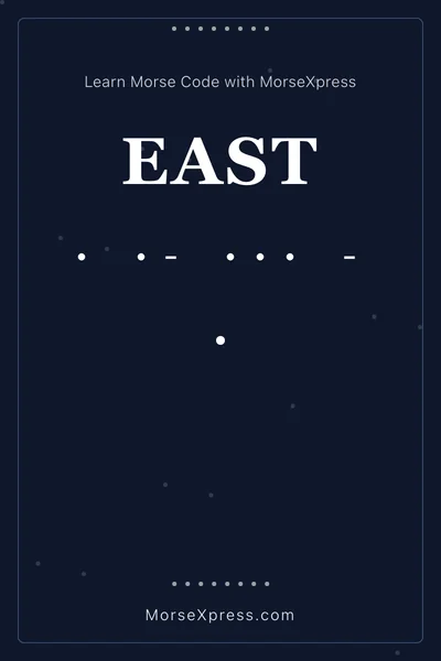East Morse Code Share Card - Learn with MorseXpress