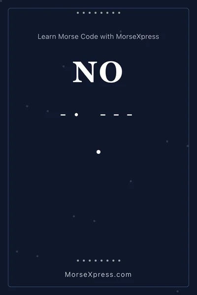 No Morse Code Share Card - Learn with MorseXpress