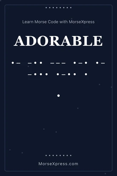 Adorable Morse Code Share Card - Learn with MorseXpress