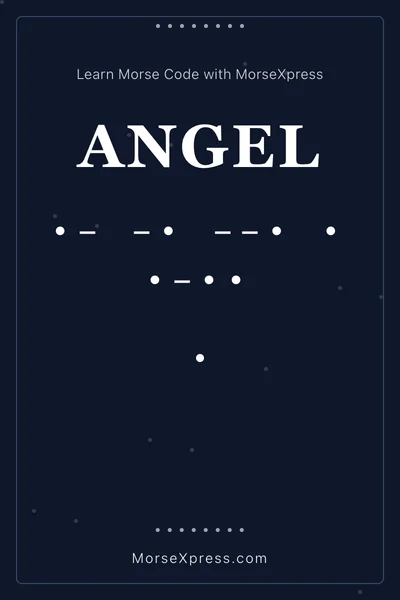 Angel Morse Code Share Card - Learn with MorseXpress