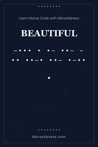 Beautiful Morse Code Share Card - Learn with MorseXpress