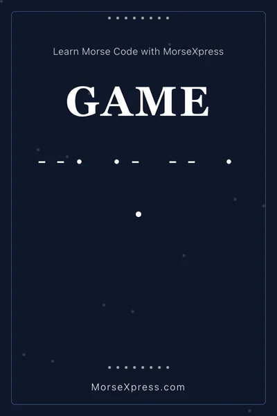 Game Morse Code Share Card - Learn with MorseXpress