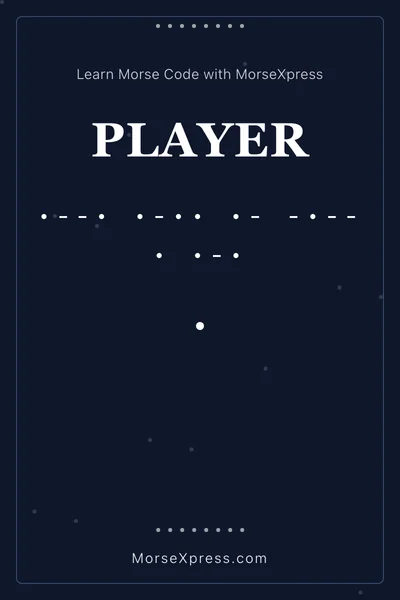 Player Morse Code Share Card - Learn with MorseXpress