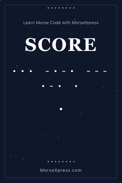 Score Morse Code Share Card - Learn with MorseXpress