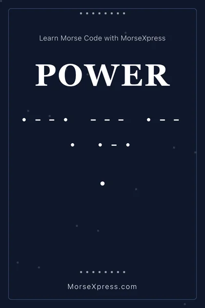 Power Morse Code Share Card - Learn with MorseXpress