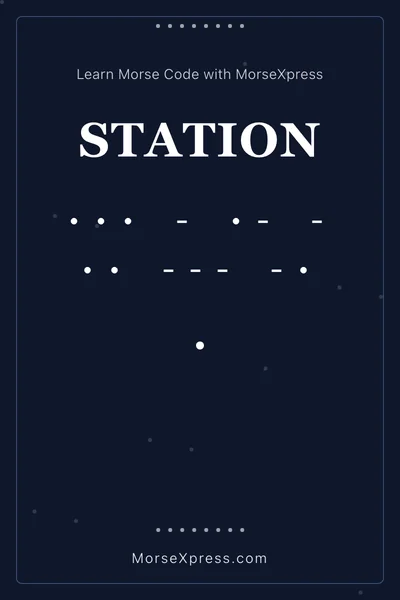 Station Morse Code Share Card - Learn with MorseXpress
