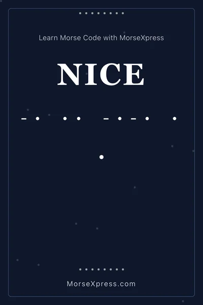 Nice Morse Code Share Card - Learn with MorseXpress